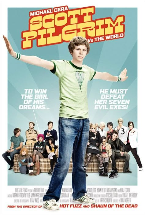 Scott Pilgrim Aesthetic Wallpaper, Scott Pilgrim Takes Off Poster, Scott Pilgrim Live Action, Scoot Pilgrim Vs The World, Scot Pilgrim Vs The World, World Poster Design, Scott Pilgrim Movie, Bryan Lee O Malley, Scott Pilgrim Vs The World