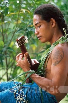 Stock Photo #4292-52890, Samoan man playing a guitar, Samoa Samoan People, Samoan Men, Polynesian People, Playing A Guitar, Polynesian Men, Polynesian Culture, Pacific Islands, North And South America, North And South