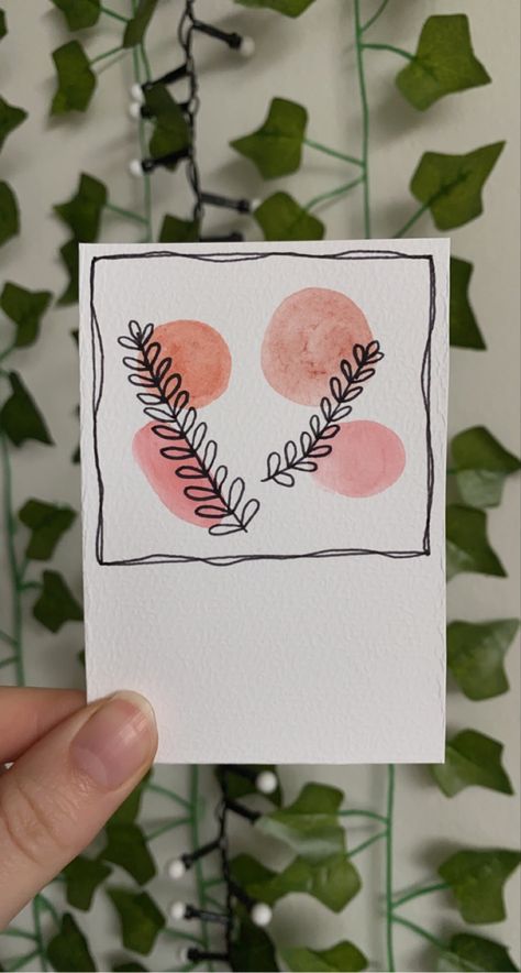 Polaroid, drawing, watercolour, boho, bohemian, aesthetic Polaroid Picture Drawing, Aesthetic Easy Drawings, Poloroid Pictures Ideas, Polaroid Drawing, Handmade Bookmarks Diy, Picture Drawing, Polaroid Picture, Paper Art Design, Bond Paper Design