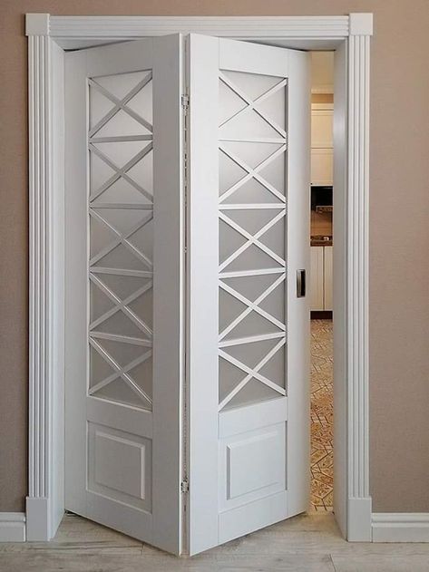 Folding Doors Interior, White Exterior Houses, Internal Sliding Doors, College Room Decor, Sliding Door Design, Modern Cupboard Design, Transitional Decor Living Room, Living Room Door, Diy House Renovations