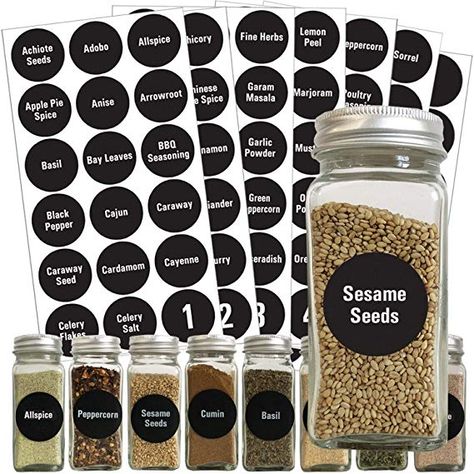 Chalkboard Pantry Labels, Spice Names, Magnetic Spice Tins, Pantry Organization Labels, Spice Jar Storage, Chalkboard Vinyl, Stickers Kitchen, Chalkboard Stickers, Spice Jar Labels