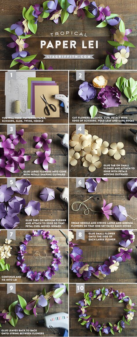 How to flower crown Paper Flower Lei, Săpunuri Handmade, Flower Lei, Fleurs Diy, Making Paper, Tropical Party, Deco Floral, Paper Flowers Diy, Flower Tutorial