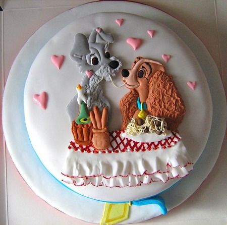 Cake Wrecks - Home - Sunday Sweets: A Disney Movie Marathon, Part 2 Lady And The Tramp Cake, Cakes Disney, The Lady And The Tramp, Cakes Graduation, Castle Cakes, Cake Castle, Paris Cakes, Disney Cake, Book Cakes