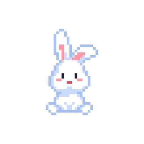 Pixel Bunny, All About Rabbits, Bunny Art, Hello Kitty Plush, Cross Stitch Animals, Cute Art Styles, Cute Bunny, Animal Crossing, Pixar