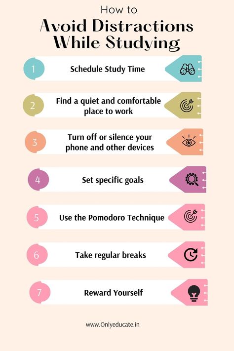 study tips and trick Different Ways To Study, Schedule Study, Ways To Study, Exam Study Tips, Study Strategies, Avoid Distractions, Pomodoro Technique, Study Schedule, Learning Style