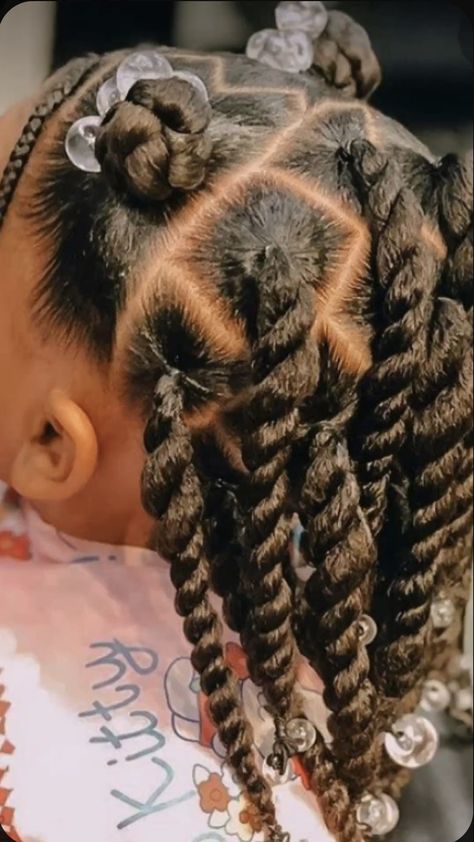 Toddler Twist Hairstyles, Cute Baby Girl Hairstyles, Twist Hairstyle Kids, Black Hairstyles Braids, Toddlers Hairstyles, Black Toddler Hairstyles, Hairstyles Creative, Baby Hair Styles, Little Kids Hairstyles