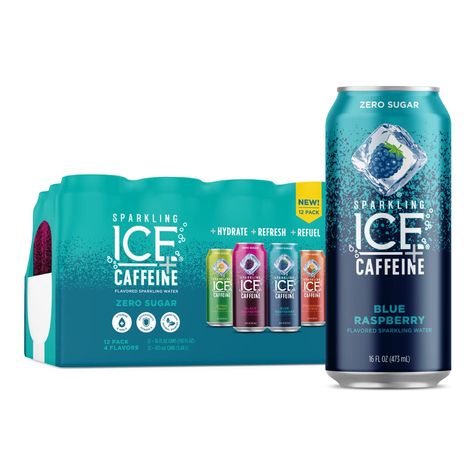 Brand Sparkling ICE Item Form Cold Beverage Flavor +Caffeine Variety Pack Number of Items 12 Package Information Can ZERO SUGAR: Sparkling Ice +Caffeine Watermelon Lemonade is a fruity, flavorful sparkling water made with zero sugar; each can of flavored sparkling water contains only 5 calories per serving for guilt-free refreshment A BOOST OF CAFFEINE: Using caffeine from naturally-sourced coffee beans, Sparkling Ice +Caffeine is formulated with 70 mg of caffeine for an extra boost Caffeine Drinks, Flavored Sparkling Water, Low Calorie Drinks, Cherry Limeade, Watermelon Lemonade, Citrus Twist, Keto Drink, Black Raspberry, Flavored Water