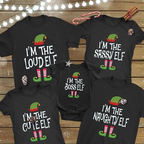 Family Matching Christmas Elf Pajama Shirts Christmas Shirts Vinyl, Christmas Outfit Ideas For Family, Elf Pajamas, Pajamas Summer, Christmas Pj, Christmas Jammies, Matching Christmas Shirts, Christmas Look, Christmas T Shirt Design