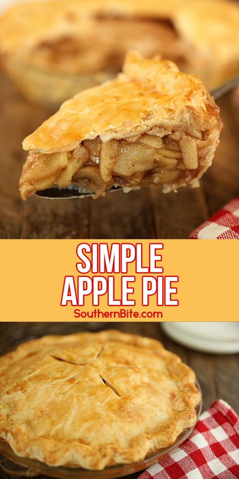 Simple Apple Pie Grandmas Apple Pie, Old Fashioned Apple Pie, Lattice Crust, Apple Pie Recipe Homemade, Apple Pie Filling Recipes, Apple Pie Recipe Easy, Best Apple Pie, Pie Filling Recipes, Easy Apple Pie