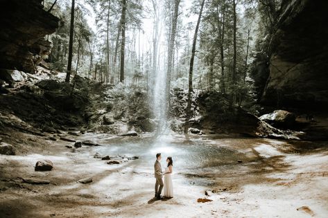 Fiona   Johan | Hocking Hills Engagement Session » Red Gallery Photography Hocking Hills Wedding, Forest Engagement Photos, Forest Elopement, Gallery Photography, Forest Engagement, Hills Wedding, Hocking Hills, Engagement Picture Ideas, Anniversary Photoshoot