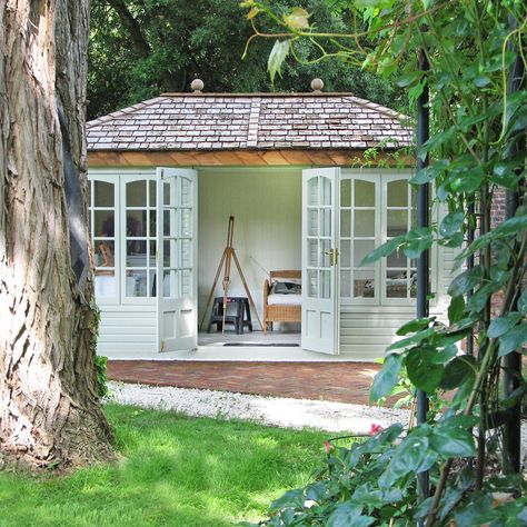 Garden Rooms Outdoor Spaces Uk, Malvern Garden Buildings, Sicily Garden, Garden Summer House Ideas, Summer House Ideas, Large Summer House, Garden Summer House, Summerhouse Ideas, Covered Outdoor Kitchens