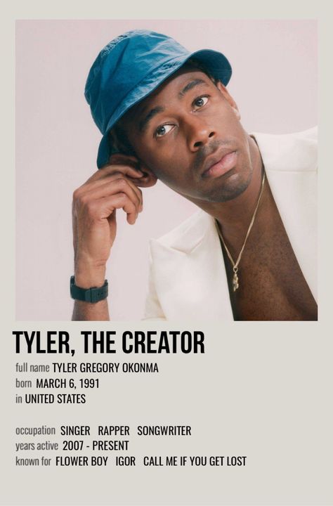 minimal polaroid celeb poster for tyler, the creator Polaroid Prints, Album Wall, Tyler The Creator Wallpaper, Posters Minimalist, Polaroid Wall, Music Poster Ideas, Film Posters Minimalist, Bedroom Wall Collage, Ur Mom