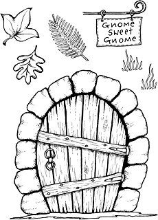 Knome Houses Drawing, Gnome House Drawing, Door Tattoo Ideas, Fairy Tree Houses Drawing Easy, Gnome Drawing Simple, Cottage Window Drawing, Gnome Home Drawing, Gnome Garden Drawing, Fairy House Drawing