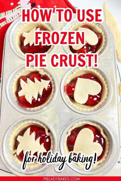 How to Use Frozen Pie Crust: A Step-by-Step Guide Frozen Pie Crust Recipes, Tenderflake Pie Crust Recipe, Baking Ideas Easy, Holiday Baking Ideas, Easy Holiday Baking, Ready Made Pie Crust, Pie Crust Top, Lattice Pie Crust, Mini Pie Crust