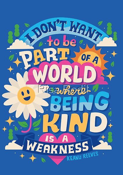 Kindness Wall, Kindness Poster, Risa Rodil, Mural Art Design, To Be Wanted, Hand Lettering Fonts, Inspirational Thoughts, Mural Art, Happy Thoughts