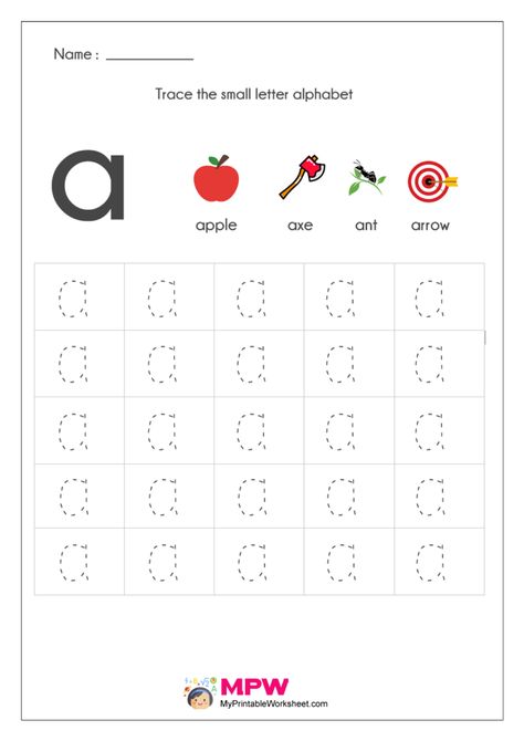 Small Letter Alphabets Tracing and Writing Worksheets Printable #KindergartenWorksheets #PreschoolWorksheets #PrintableWorksheets #PrintableEnglishAlphabet #AlphabetTracingWorksheet #PreschoolTracing #KindergartenColoringWorksheets #AlphabetandNumbersWorksheets #MathforKindergarten #preschoolworksheetsactivities #printableworksheetsforpreschoolers #printableworksheetsforpreschoolerskindergarten Small A Worksheet, English Small Letters Worksheets, Small Letter Tracing Worksheet, Tracing Letter A Worksheets Preschool, Small Letter Alphabet Worksheet, Small Alphabets Worksheets, Small Letters Worksheets, Small Letters Alphabet, Small Letter A