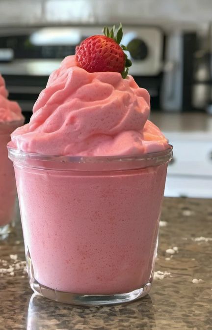 Refreshing Strawberry Dole Whip Recipe for Every Occasion Diy Dole Whip, Dole Whip Disney Recipe, Strawberry Dole Whip Recipe, Strawberry Dole Whip, Frozen Strawberry Recipes, Homemade Ice Cream Recipes Machine, Dole Recipes, Cheesecake Bars Easy, Dole Whip Recipe