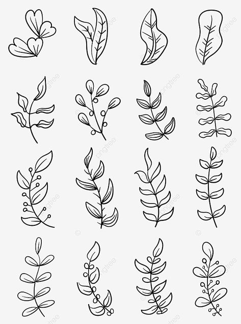 Simple Foliage Drawing, Plants Drawing, Leaves Drawing, Easy Graffiti Drawings, Leaves Doodle, Drawn Leaves, Hand Drawn Leaves, Flower Drawing Tutorials, Plant Book