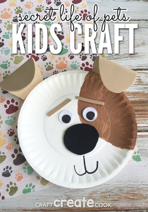 Kids will love this easy Secret Life of Pets Max the dog craft! Secret Life Of Pets, Daycare Crafts, Paper Plate Crafts, Dog Crafts, Plate Crafts, Crafty Kids, Childrens Crafts, Animal Crafts, Preschool Art