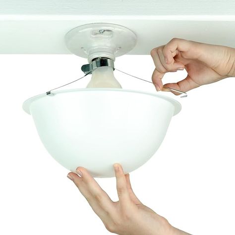 EZ Shade Ceiling Light Cover, Light Bulb Cover, Exposed Light Shade, Clip on light shade, EZ Shade - Amazon.com Light Bulb Cover, Ceiling Light Covers, Basement Lighting, Clip Lamp, Ceiling Lamp Shades, Garage Lighting, Light Cover, 10 Seconds, Light Covers