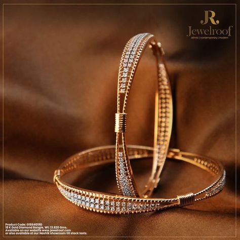 THE VIMLA DIAMOND BANGLE BY JEWELROOF Price Cod, Platinum Jewellery, Gold Bangles For Women, Diamond Bangles, Diamond Bracelet Design, Gold Bangle Set, Antique Jewellery Designs, Diamond Necklace Designs, Jewelry Set Design