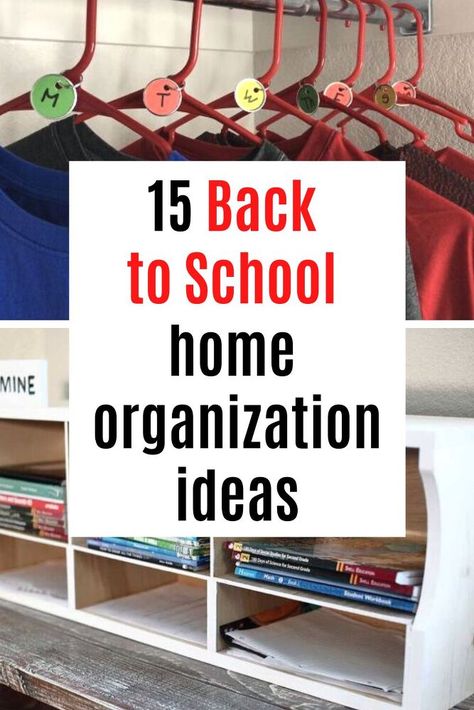 Back to School Organization Ideas School Uniform Organization Ideas, School Outfit Organization Ideas, Back To School Organization Ideas, School Organization At Home, School Organization Ideas, School Work Organization, Chalkboard Wall Calendars, Kids Desk Organization, Home Organization Ideas