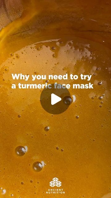 Ancient Nutrition on Instagram: "✨DIY TURMERIC FACE MASK RECIPE✨Give your skin a glow with 3 simple ingredients ⬇️  Ingredients 2 tablespoons honey 1 teaspoon turmeric powder 1 heaping teaspoon yogurt  Mix ingredients together until a paste forms. Apply to clean skin and let mask sit for 10-15 minutes before rinsing with warm water." Turmeric And Honey Face Mask, Face Mask With Honey, Turmeric For Face, Diy Turmeric Face Mask, Ancient Nutrition, Turmeric Mask, Brightening Face Mask, Turmeric Face, Turmeric Face Mask