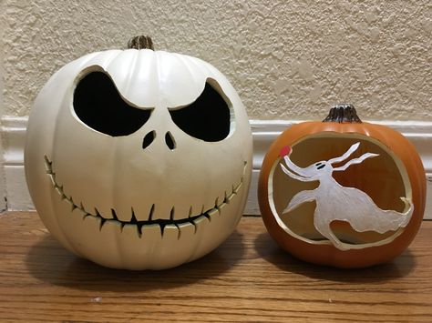 Jack Skellington and Zero Zero Pumpkin Carving, Zero Pumpkin, Jack Skellington Pumpkin Carving, Pumpkin Carving Easy, Pumpkin Carving Stencils Easy, Stencils Patterns, Pumpkin Carving Stencils Free, Nightmare Before Christmas Pumpkin, Jack Skellington Pumpkin