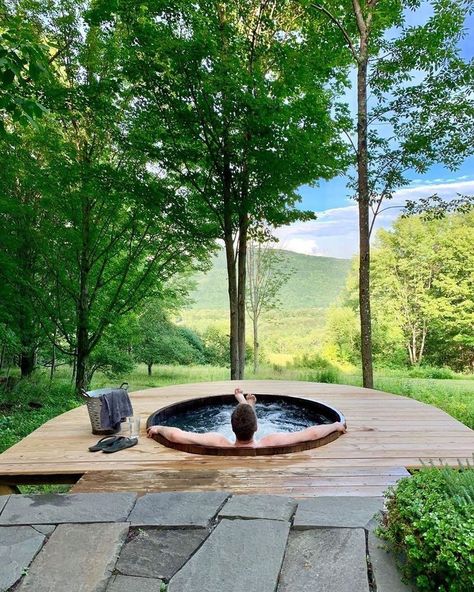 Cedar Hot Tub, Outdoor Bathtub, Hot Tub Deck, Cold Plunge, Hot Tub Garden, Outdoor Spa, Outdoor Decor Backyard, Plunge Pool, Hot Tub Outdoor