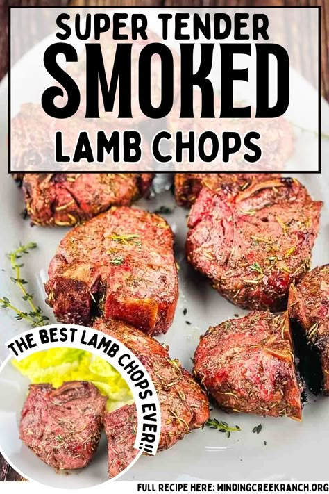 Make the best Smoked Lamb Chops on your pellet grill with this incredibly easy recipe! You will love how tender and flavorful these lamb chops are! These chops are perfect for any occasion, whether it's a family dinner or a summer BBQ with friends. Lamb Loin Chop Recipes, Grilled Lamb Chop Recipes, Healthy Grilled Chicken Recipes, Lamb Chops Recipe, Smoked Chicken Recipes, Smoked Lamb, Bbq Lamb, Lamb Loin Chops, Lamb Loin