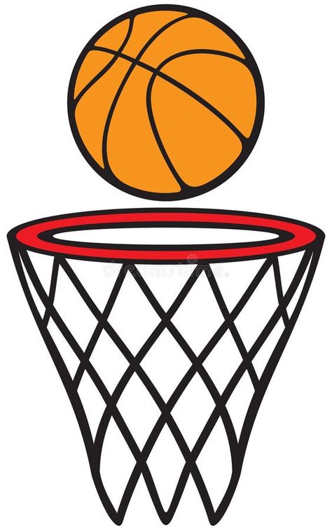 Illustration about Basketball hoop with basketball, basketball and hoop. Illustration of jump, recreation, dunk - 28205564 Basketball Drawings, Basketball Rim, Basketball Backboard, Simple Drawings, Basketball Shooting, Sport Illustration, Love And Basketball, Basketball Hoop, Dry Clay