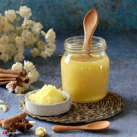 The Art of Making Homemade Ghee: A Nutritious and Flavorful Delight Homemade ghee, also known as clarified butter, is a cherished ingredient in many cuisines, especially in Indian cooking. This golden elixir not only adds a rich and nutty flavor to dishes but also offers a multitude of health benefits. In this article, we will explore the art of making homemade ghee, its nutritional value, and the various ways you can incorporate it into your culinary endeavors. Facts about Homemade Ghee Before we dive into the details of making homemade ghee, let's uncover some intriguing facts about this culinary wonder: Traditional Elixir: Ghee has been used for centuries in Indian and Middle Eastern cuisines for its culinary and medicinal properties. Lactose and Casein-Free: Ghee is free Ghee Photography, Ghee For Skin, Homemade Ghee, Ghee Benefits, Ghee Recipe, Golden Monkey, Making Ghee, Ghee Butter, Ayurvedic Recipes