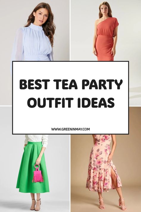 The idea of going to a tea party is exquisite, but the real headache comes when you are trying to pick or shop for the right clothes you will wear. We have compiled for you the best tea party outfit ideas that will leave you in the spotlight for that tea party. Tea Party Attire For Women Outfit, Bridal Shower Tea Party Outfit, What To Wear To Tea, What To Wear To A Tea Party, Tea Party Ideas For Adults Outfit, Tea Party Outfit Winter, Adult Tea Party Outfit, Tea Party Attire For Women, Tea Party Outfits For Women Classy