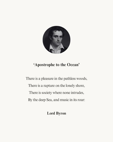 In 'Apostrophe to the Ocean,' Lord Byron explores the ocean’s incredible beauty and power.🌊  He shows how the sea is both grand and timeless, while human life is fleeting and small by comparison. Byron’s detailed descriptions highlight how the ocean can inspire awe and remind us of our own limits.

Discover how this powerful imagery reflects our deepest feelings and dreams. 🌟✨

#LordByron #ApostropheToTheOcean #PoetryAnalysis #PoeticImagery #ByronPoetry #PoetryCommunity #PoetryLovers Byron Poetry, Life Is Fleeting, Sea Poems, Poem Analysis, Poetry Analysis, Nature Poem, Central Message, Key Quotes, Poet Quotes