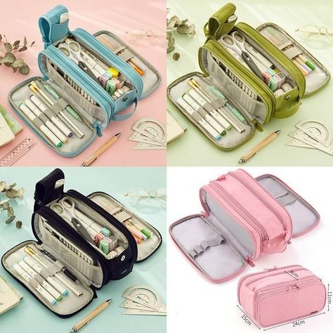 Pens Holder, Stationery Haul, Cute Stationary School Supplies, School Bag Essentials, Stylish School Bags, School Pencil Case, Cute School Stationary, Cute Pencil Case, Kawaii School Supplies