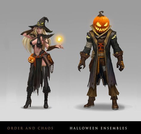 ArtStation - =。=, XIAOYUN WU Spooky Muffins, Hero Ideas, Larp Costumes, Jack Lantern, Halloween Creatures, Halloween Character, Larp Costume, Creature Artwork, Halloween Artwork