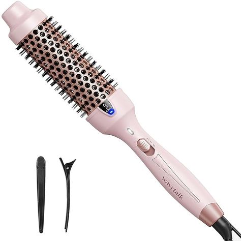 Amazon.com: Wavytalk Thermal Brush, 1 1/2 Inch Ionic Heated Round Brush Creates Blowout Look, Thermal Round Brush Makes Hair Shinier & Smoother, Dual Voltage, Easy to Use (Pink) : Beauty & Personal Care Heated Round Brush, Blowout Look, Thermal Brush, Short Hair Up, Purple Shampoo And Conditioner, Curling Brush, Hair Care Tools, Shampoo And Conditioner Set, Long Lasting Curls