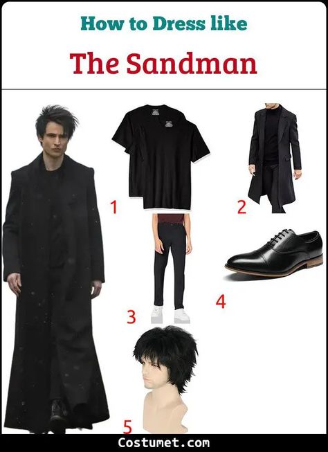 The Sandman Costume for Cosplay & Halloween 2023 Halloween Costumes All Black Outfit Men, The Sandman Cosplay, Sandman Costume, Cosplay Ideas Men, Black Outfit Men, The Sandman, Halloween 2023, Cosplay Diy, Cosplay Halloween