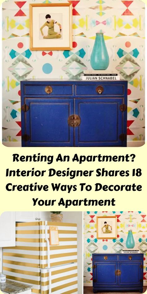 Renting An Apartment? Interior Designer Shares 18 Creative Ways To Decorate Your Apartment Ways To Decorate Your Apartment, Renter Friendly Wallpaper, Renting An Apartment, Decorate Your Apartment, Apartment Decorating Hacks, Dug Up, Furnished Apartment, Brick And Mortar, Storage Hacks