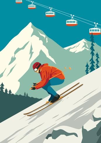 Arte Jazz, Snowboard Art, Vintage Ski Posters, Apres Ski Party, Ski Art, Ski Mountain, Graphic Design Cards, Ski Club, Ski Posters