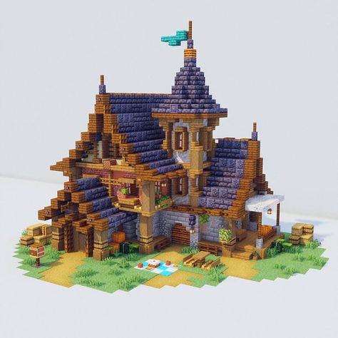 Home Minecraft, Minecraft Village Ideas, Minecraft Medieval Village, Minecraft Kingdom, Case Minecraft, Minecraft Steampunk, Minecraft Village, Village Ideas, Minecraft World