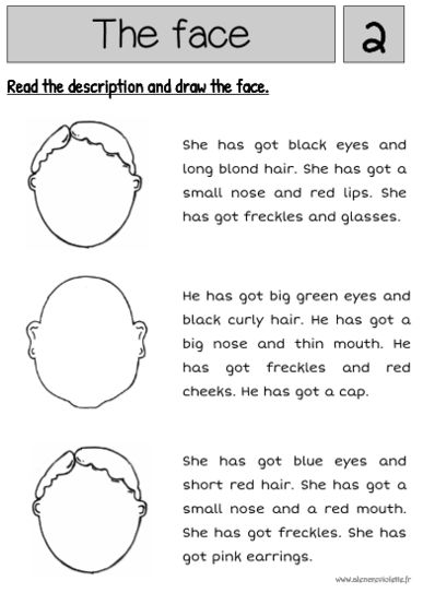 THE FACE English Activities For Kids, English Exercises, Worksheet For Kids, English Worksheets For Kids, Kids English, English Classroom, English Language Teaching, English Lessons For Kids, English Activities