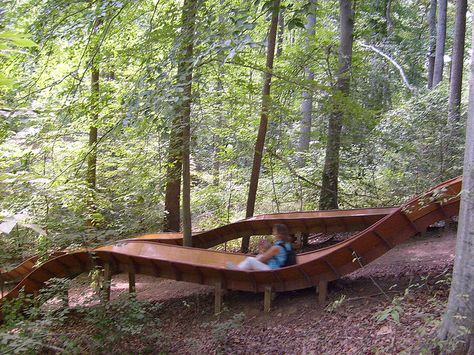 Slide Down the Hill by blackhellkat, via Flickr Kids Play Yard, Mountain Architecture, Forest Hill, Hill Park, Play Yard, Outdoor Stairs, Natural Playground, Playground Design, Green City