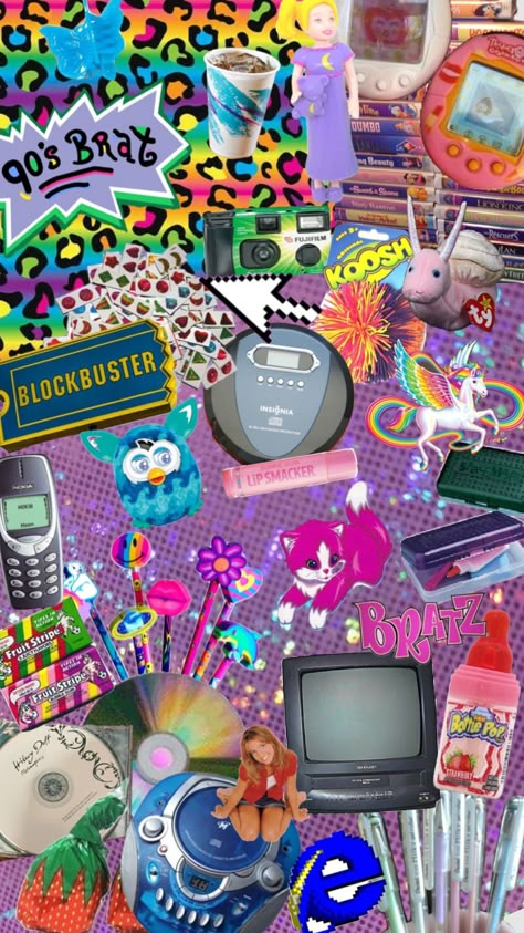 1994 Aesthetic Wallpaper, 90s Objects, 1990s Party Theme, 90s Sleepover, 2000s Childhood Aesthetic, 1999 Aesthetic, Early 00s Aesthetic, Late 90s Aesthetic, Nsync 90s