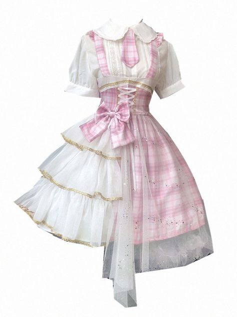 Estilo Harajuku, Bows Pink, Kawaii Fashion Outfits, Sweet Lolita, Pink Outfits, Really Cute Outfits, Kawaii Clothes, One Piece Dress, Lolita Dress