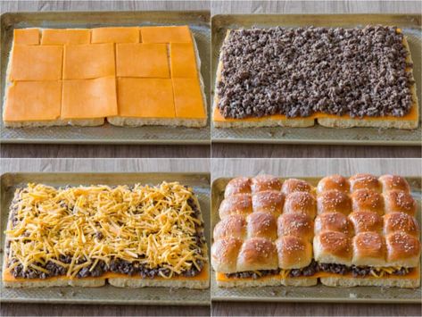 Sliders Easy, Sliders Recipes Hawaiian Rolls, Hamburger Sliders, Easy Slider Recipes, Slider Sandwiches, Cheeseburger Sliders, 30 Min Meals, Burger Sliders, Homemade Dinner Rolls