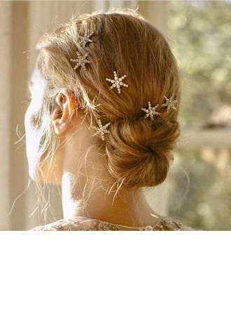 JJ's House Sets Hair Clips  Bridal  Bridesmaid 2.99\"(Approx.7.6cm) Wedding (Set of 3) 1.18\" (approx.3cm) Alloy Clip Rhinestone Headpieces. #JJ's House #Sets #HairClips #Bridal #Bridesmaid #Wedding #Alloy #Clip #Rhinestone #Headpieces 70s Wedding Hair, Wedding Hair Tips, Diy Wedding Makeup, 70s Wedding, Chignon Hair, Rhinestone Headpiece, Headpiece Diy, Headpiece Hairstyles, Rhinestone Hair Clip