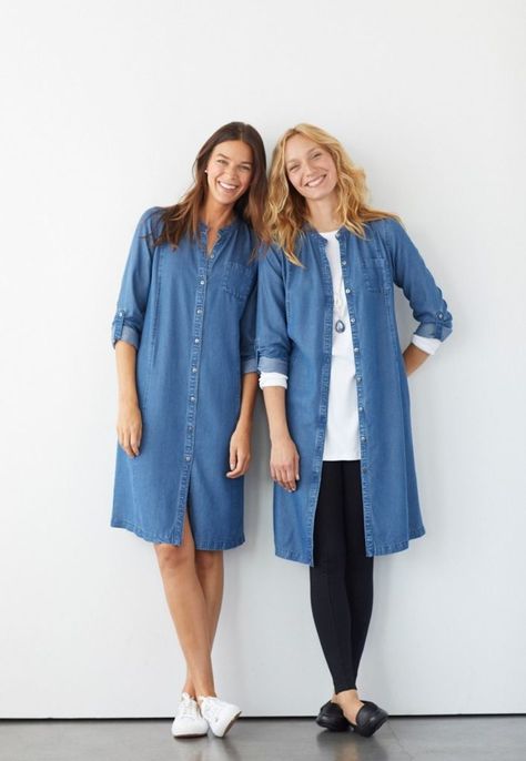 Denim Shirt Dress Outfit, Jean Dress Outfits, Denim Dress Outfit, Chambray Denim Shirt, Looks Jeans, Shirt Dress Outfit, Button Front Shirt Dress, Chambray Shirt Dress, Denim Dresses