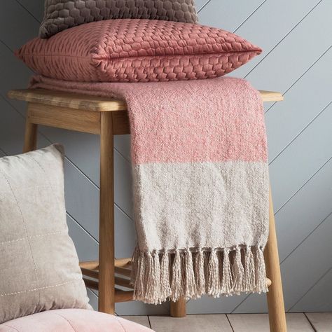 Silver Color Palette, Mohair Throw, Silver Ombre, Pink Color Schemes, Grey Throw, Pink And Silver, Ombre Effect, Scandinavian Inspired, Sofa Throw