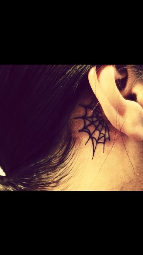 Spiderweb Tattoo, Tattoo Behind Ear, Spider Web Tattoo, Web Tattoo, Half Sleeve Tattoos For Guys, Cute Little Tattoos, Half Sleeve Tattoo, Little Tattoos, Spider Web